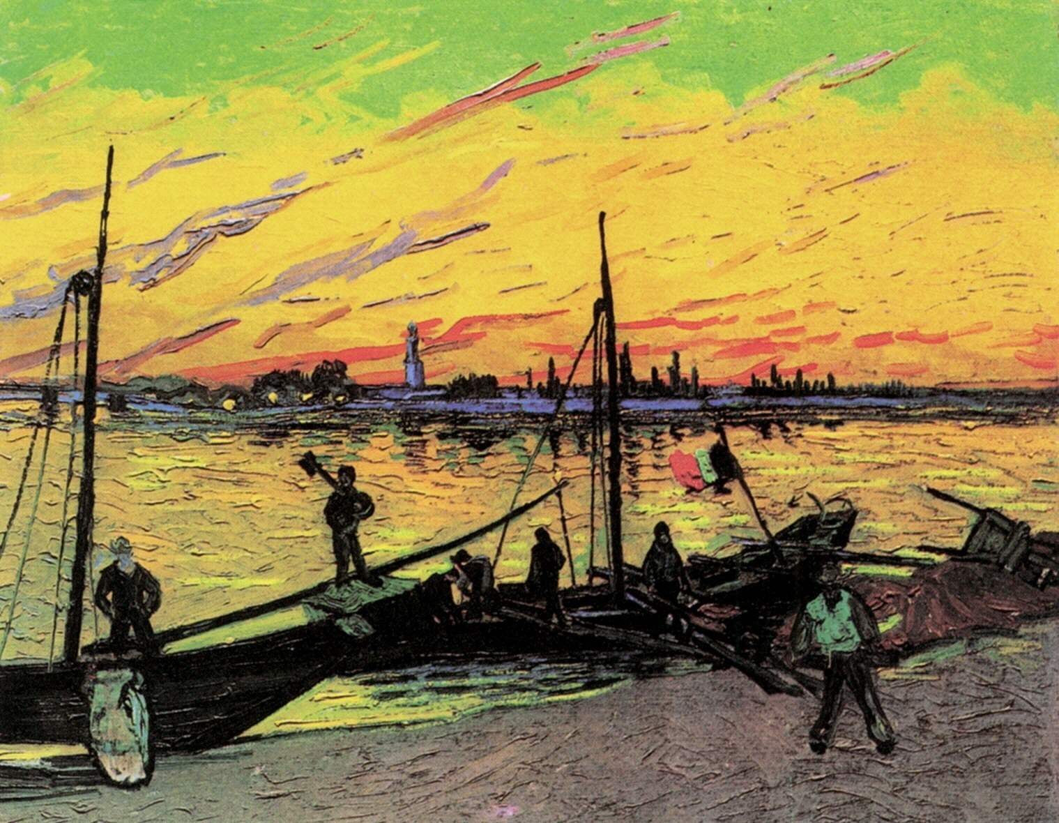 Картина Ван Гога Угольные баржи 1888